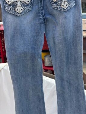 Love SOHO Embellished Flare Jeans Rhinestones Flare Leg